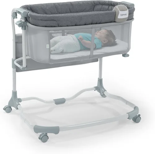 Miniatura 12 de Ingenuity Snooze & Stow - Moisés portátil para bebé, fácil de plegar con sonido, luz, vibración, laterales de malla, estante de almacenamiento