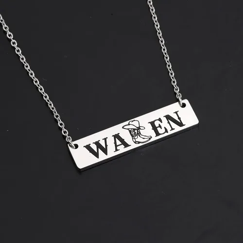 Miniatura 4 de OKEYCH Collar inspirado en la música country, regalo para mujeres occidentales, regalo para amantes de la música country (collar MW)