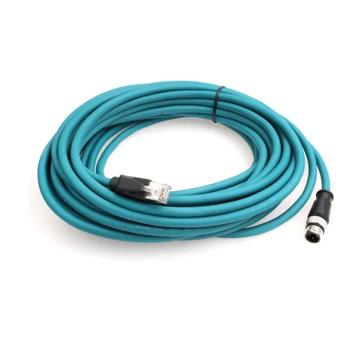 Miniatura 8 de Cable de red para cámara industrial Cognex de 4 pines M12 de 4 pines a RJ45, cables blindados CAT5e (azul, 1M)