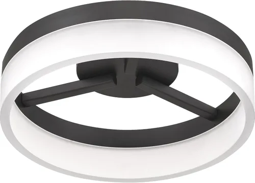 Miniatura 6 de Quoizel Cohen - Lámpara de techo redonda semiempotrada, bronce aceitado, luz LED moderna colgante integrada para pasillo, cocina, dormitorio o baño