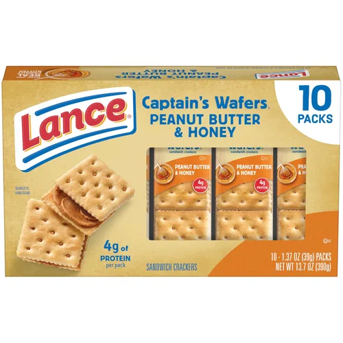 Miniatura 34 de Lance Galletas tipo sándwich, hechas con galletas integrales, mantequilla de maní, 10 paquetes individuales