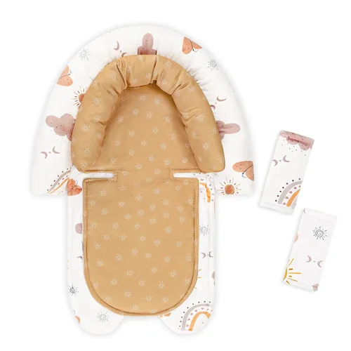 Miniatura 12 de Soporte para la cabeza del asiento de automóvil para bebé, cojín mejorado 2 en 1 para asiento de automóvil infantil y fundas de correa para niños