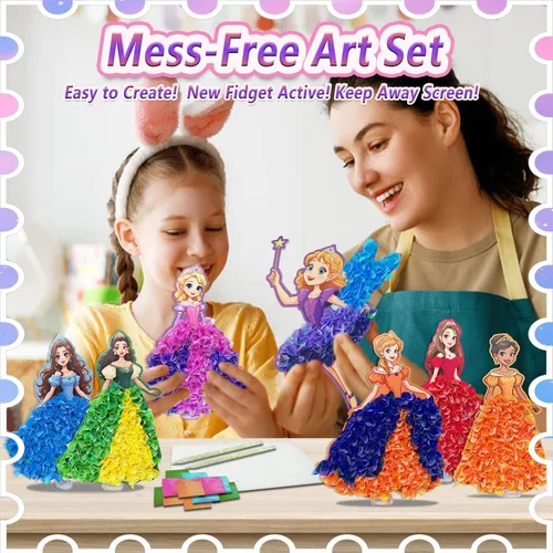Miniatura 2 de JRD&BS WINL Kit de Arte Divertido para Pinchar para Niños Edad 3-12 Años Princesas 3D Creativas para Niñas Regalos de Cumpleaños para Niños de 3 4 5