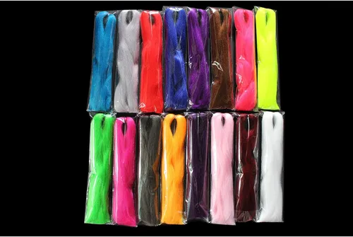 Miniatura 4 de Tigofly 16 Colores Fibra Sintética Grande Hank Super Pelo Mosca Atado Bucktail Jig Señuelo Hacer Materiales 16