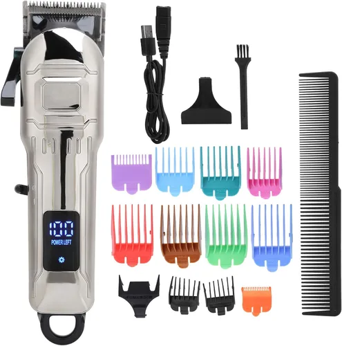 Pilipane Profesional USB carga pantalla LED eléctrica cortadora de pelo recortadora máquina de corte herramienta de estilo para hombres mujeres uso