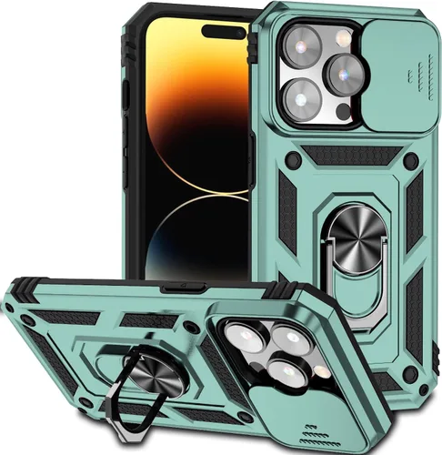 Miniatura 17 de Funda magnética compatible con iPhone 14 Pro de 6.1 pulgadas, funda magnética para iPhone 14 Pro con cubierta de cámara y soporte de grado militar