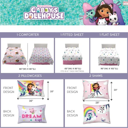 Miniatura 75 de Franco - Juego de edredón y sábanas supersuaves con funda, para niños, 7 piezas, tamaño matrimonial, Five Nights At Freddy's Cinco noches en Freddy's