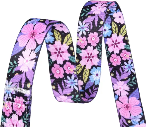 Miniatura 2 de Mihqy Collares de perro personalizados, collar de perro personalizado con nombre y número de teléfono, 10 colores y 4 tamaños, collar floral
