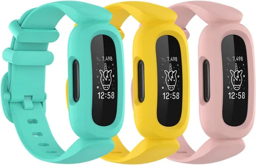 Ace 3 bandas compatibles con Fitbit Ace 3, correas de reloj coloridas y respetuosas con la piel, accesorios de repuesto para pulseras G (3 paquete)