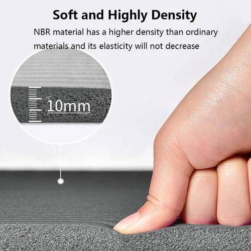 Miniatura 4 de LFS Esterilla de yoga de 72.8" x 31.5" x 2/5 pulgadas de grosor con correa y bolsa, alfombrilla de entrenamiento extra ancha para mujeres y hombres