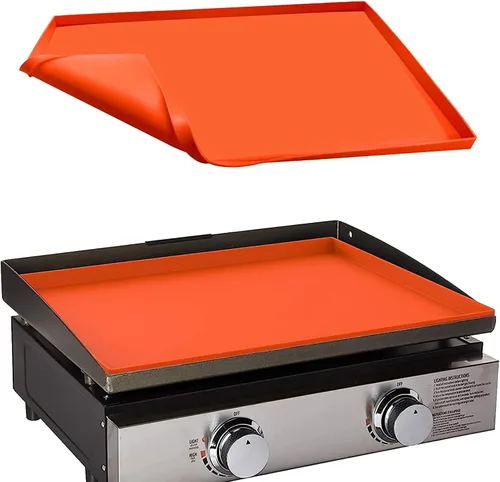 Miniatura 13 de 28" Alfombrilla de silicona para parrilla Blackstone de 28 pulgadas, cubierta de parrilla de silicona resistente de grado alimenticio, proteja su