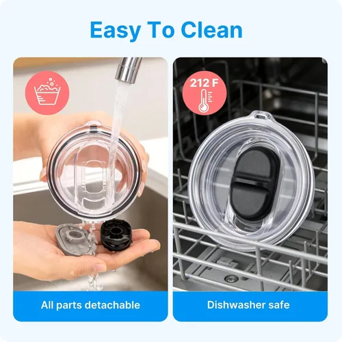 Miniatura 8 de Tapa superior de rosca de repuesto de 20 onzas para taza YETI TraveI con hilos solamente, tapa resistente a derrames para taza de viaje con rosca
