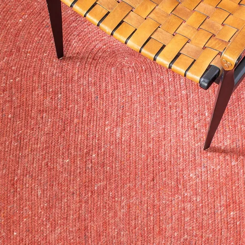 Miniatura 6 de SAFAVIEH Braided Collection BRD902Q BRD902Q - Alfombra ovalada de lana reversible hecha a mano para entrada, vestíbulo, sala de estar, dormitorio