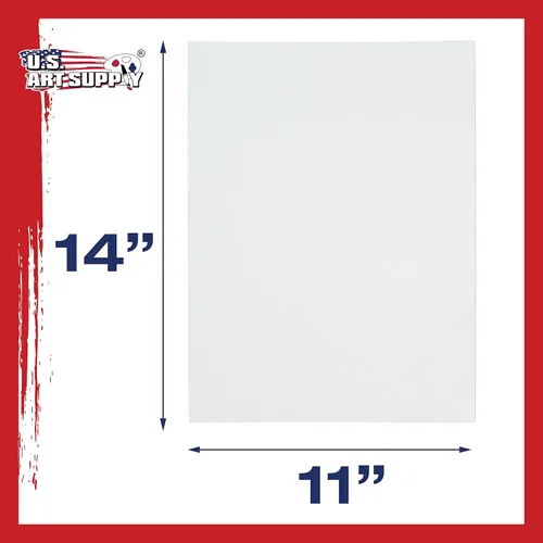 Miniatura 3 de US Art Supply - Paquete de 12 tableros de lienzo para pintura de 8 x 10 pulgadas, calidad artística profesional, libre de ácidos