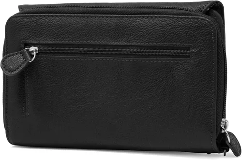 Miniatura 4 de MUNDI - Cartera de mano espaciosa con correa extraíble para la muñeca y función de bloqueo RFID para mujer negro L