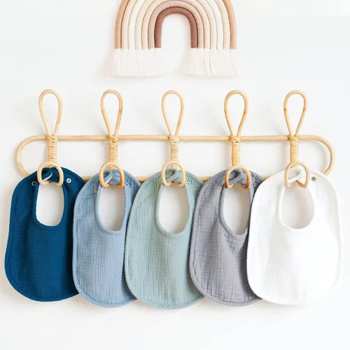 Miniatura 6 de Konssy Baberos de Muselina para Bebé Paquete de 8 Baberos Bandana para Babear de Algodón para Niños y Niñas Unisex, Conjunto Suave y Absorbente