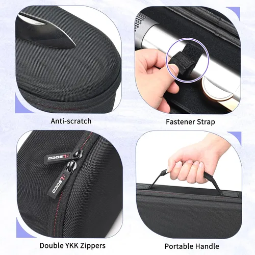 Miniatura 3 de RLSOCO Estuche de viaje para alisador Dyson Airstrait/alisador de pelo Corrale Negro