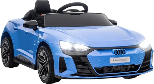 Miniatura 11 de OLAKIDS Audi RS e-tron GT - Vehículo eléctrico con licencia de 12 V con control remoto, funciona con pilas, juguete para niños pequeños con Blanco