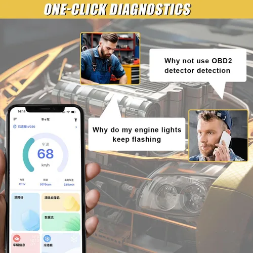 Miniatura 5 de ZIMISI Lector de escáner OBD2, lector de código de coche que se conecta al teléfono, herramienta de escaneo de diagnóstico automático, escáner OBD2
