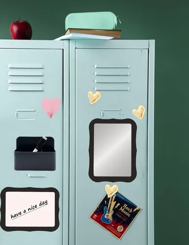 Miniatura 5 de Kit de accesorios de casillero negro para niñas, artículos esenciales de regreso a clases, 11 piezas, organizador de casillero para trabajo