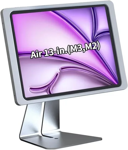 Miniatura 11 de Soporte magnético en el escritorio con funda de carga A6 para iPad mini (A17 Pro, A15 Bionic) de 8.3 pulgadas, forma clásica de L, base de metal