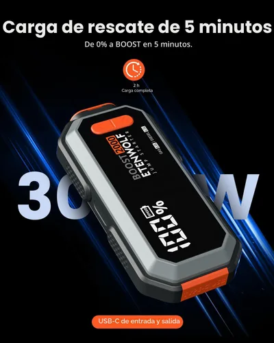 Miniatura 3 de Arrancador de Batería de Coche Portátil, Caja de Arranque de Pico de 2000A - Arrancador de Coche de 12V para hasta 8.0L de Gasolina y 6.5L