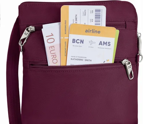 Miniatura 17 de Travelon Bandolera clásica antirrobo con doble cremallera