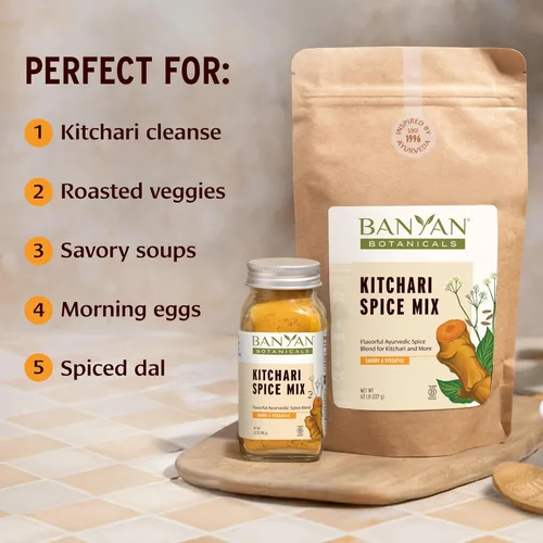 Miniatura 3 de Mezcla de especias Kitchari Banyan Botanicals, 97% orgánico, especias ayurvédicas para estimular la digestión