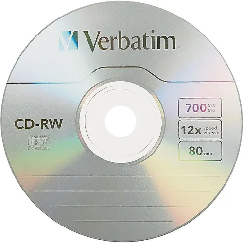 Miniatura 2 de Verbatim CD-RW 700MB 2X-12X Disco regrabable - Paquete de 25 en cilindro