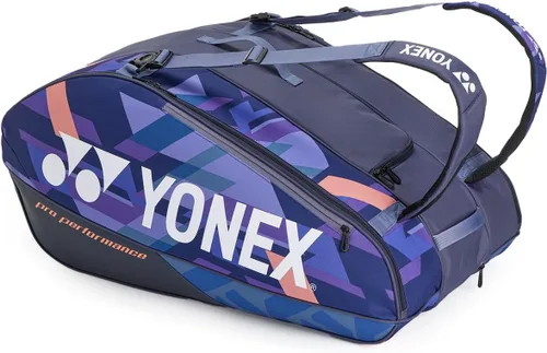 Miniatura 3 de Bolsa de raqueta de tenis profesional Yonex Pro 12, Estuche de viaje para equipo de tenis de 12 raquetas con múltiples compartimentos, Mochila