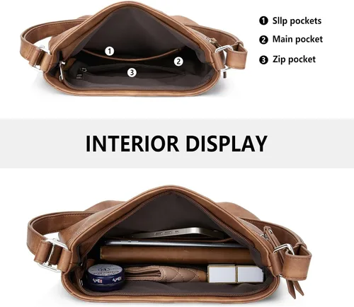 Miniatura 3 de WESTBRONCO Bolsos de mano para mujer, bolsos cruzados, bolso de hombro suave con correa ajustable