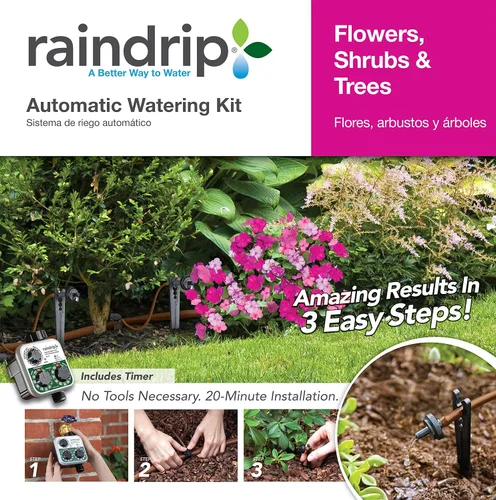 Miniatura 5 de Raindrip R560DP Sistema de riego por goteo, sistema de riego por goteo automático con temporizador para maceteros y canastas colgantes, riega hasta