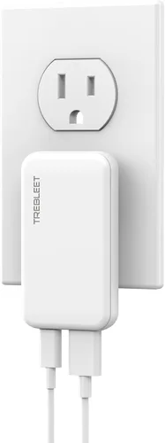Cargador portátil rápido ultradelgado de 20W USB-C PD, cargador de pared de 2 puertos, puerto dual PD 3.0 y QC 3.0 compatible con iPhone 15 y 15