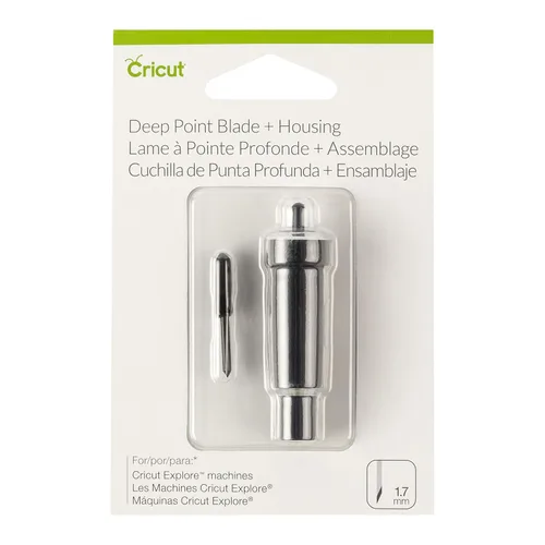 Miniatura 6 de Cuchilla Deep-Point y carcasa de Cricut, cuchilla de corte con carcasa de corte profundo, corta materiales de hasta 1.5mm de grosor