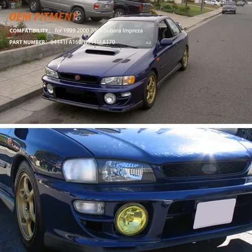 Miniatura 6 de ADIIL Lente transparente LED parachoques delantero señal lateral carcasa de luz para 1999-2001 Subaru Impreza marcador lateral esquina