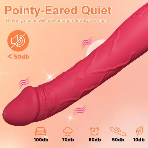 Miniatura 7 de Vibrador de punto G con consolador - Juguetes sexuales para mujer adultos impermeables con 10 potentes vibraciones, consoladores de silicona