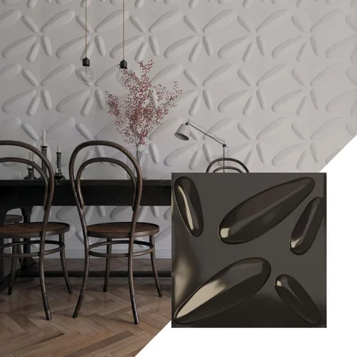 Miniatura 13 de Ekena Millwork 19 5/8 pulgadas de ancho x 19 5/8 pulgadas de alto, pétalo EnduraWall decorativo 3D, cobre envejecido (cubre 2.67 pies cuadrados).