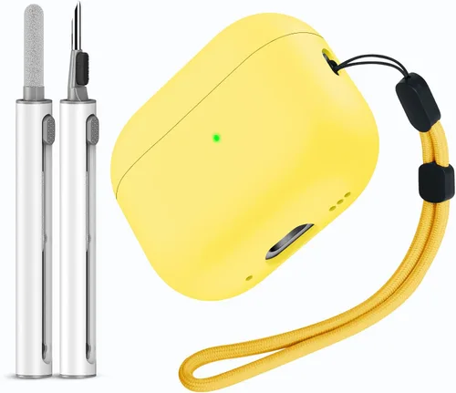 Miniatura 7 de Miracase Funda diseñada para Airpods Pro 2ª con kit de limpieza, fundas suaves para Airpod Pro 2 (2023/2022), funda de silicona líquida visible LED