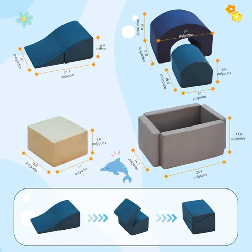Miniatura 2 de Juguetes y bloques de escalada – Juego de escalada de espuma suave para interiores para niños pequeños, niños y bebés de 1 a 3 años – perfecto