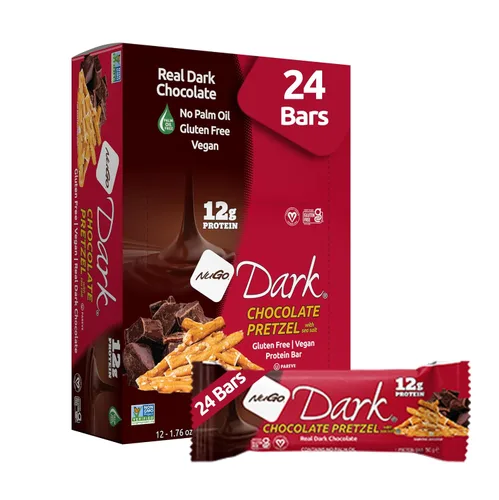 Miniatura 24 de NuGo Dark, caja variada de muestra, barra de proteínas veganas de 0.47-0.31 onzas, sin gluten, 12 CT