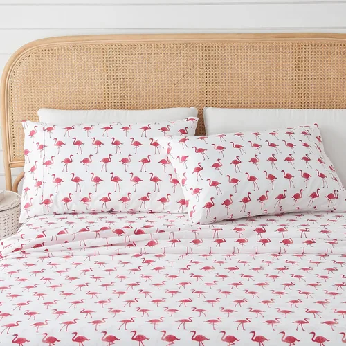 Miniatura 13 de Great Bay Home - Juego de sábanas de microfibra con estampado floral de 4 piezas tamaño Queen - Sábanas y fundas de almohada ultrasuaves