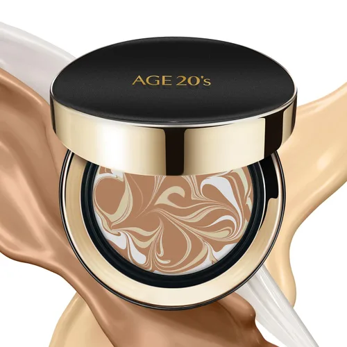 Miniatura 12 de AGE20'S Signature Essence Pact SPF 50+ Paquete de 1 13C PORCELANA Base en crema, acabado luminoso, cobertura natural Base cushion coreana