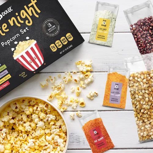 Miniatura 7 de Pop n' Dulge Palomitas de maíz para noche de cine, set de regalo de 16 piezas, 5 paquetes de palomitas gourmet sin OMG, 5 paquetes de variedad