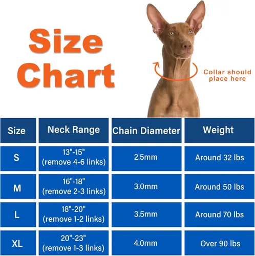 Miniatura 6 de Collar de Punta para Perro Supet, Collar de Estrangulamiento para Perro Collar de Pellizco Ajustable para Perros Pequeños, Medianos y Grandes