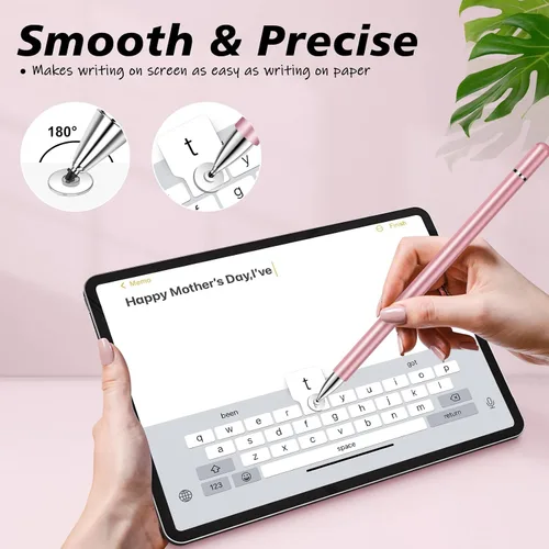 Miniatura 4 de Lápiz óptico (2 unidades), lápiz óptico para pantallas táctiles, lápiz digital universal de alta precisión sensibilidad, lápiz óptico para Android