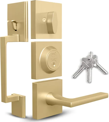 Miniatura 40 de Mega Handles - Cerrajo de entrada Prime I Cerradura de cerrojo de entrada - Cerrajo de bloqueo cuadrado de alta resistencia para puertas zurdas