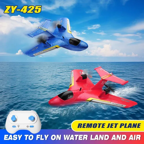 Miniatura 3 de Avión de agua a control remoto, avión RC para agua, tierra y aire, avión de control remoto, juguetes de combate volador, estabilizador de giroscopio