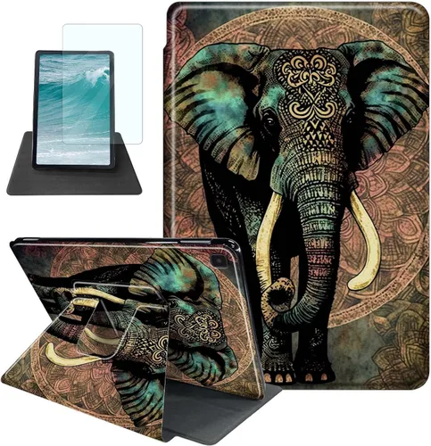 Miniatura 27 de Rossy Funda para Samsung Galaxy Tab A7 Lite de 8.7 pulgadas 2021 (SM-T220/T225/T227) + protector de pantalla giratorio de 360 grados con soporte
