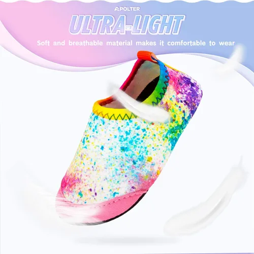 Miniatura 4 de Zapatos de agua o natación estilo calcetín para niños, unisex, antideslizantes, para la playa o piscina, color aguamarina