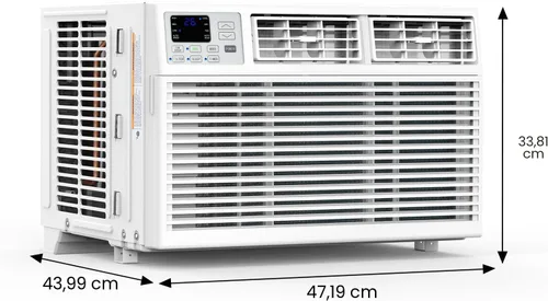 Miniatura 8 de Electactic Aire acondicionado de ventana de 6,000 BTU, unidad de CA tipo ventana con refrigeración, modo seco, 4 velocidades de ventilador